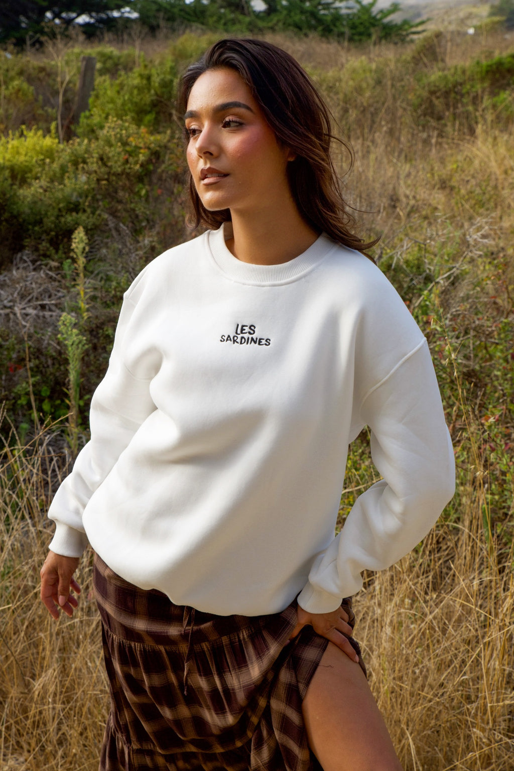 Les Sardines Pullover Sweatshirt- White