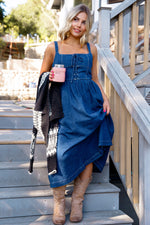 Indigo Grove Sleeveless Denim Dress - Dark Wash