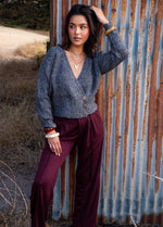 Slow Mornings Plush Modern Grandpa Cardigan- Speck Gray