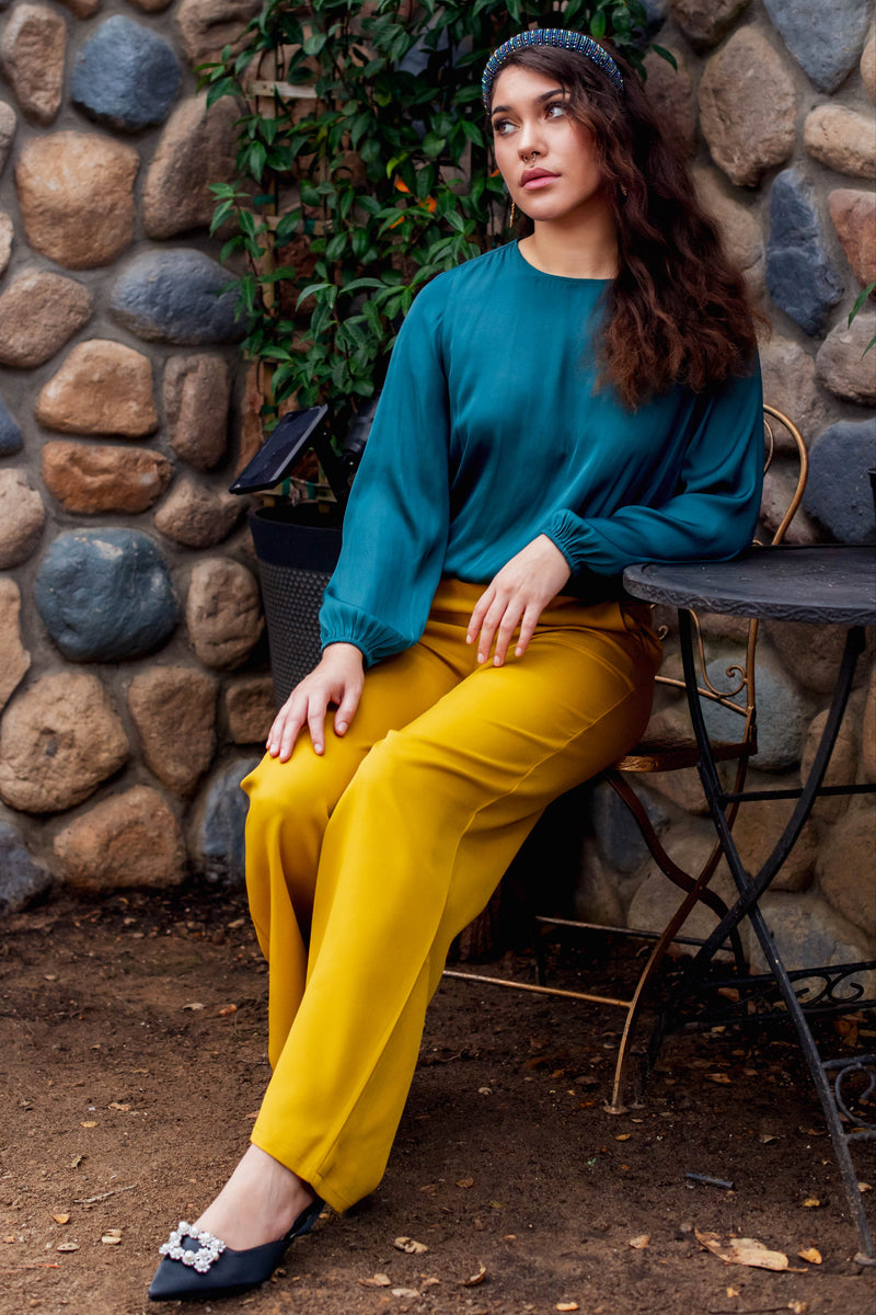 Rendezvous Blouse - Pine Green