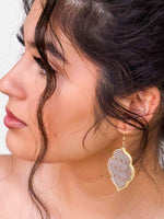 Salma Lattice Earrings-Siver