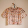 Amor Cableknit Short Sleeve Sweater-Pink/Multi