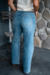 JBD No Waistband Straight Leg Denim Pants - Medium Wash