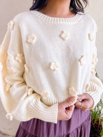 Garden Grace Sweater - Cream