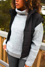 Black Diamond Puffer Vest - Black