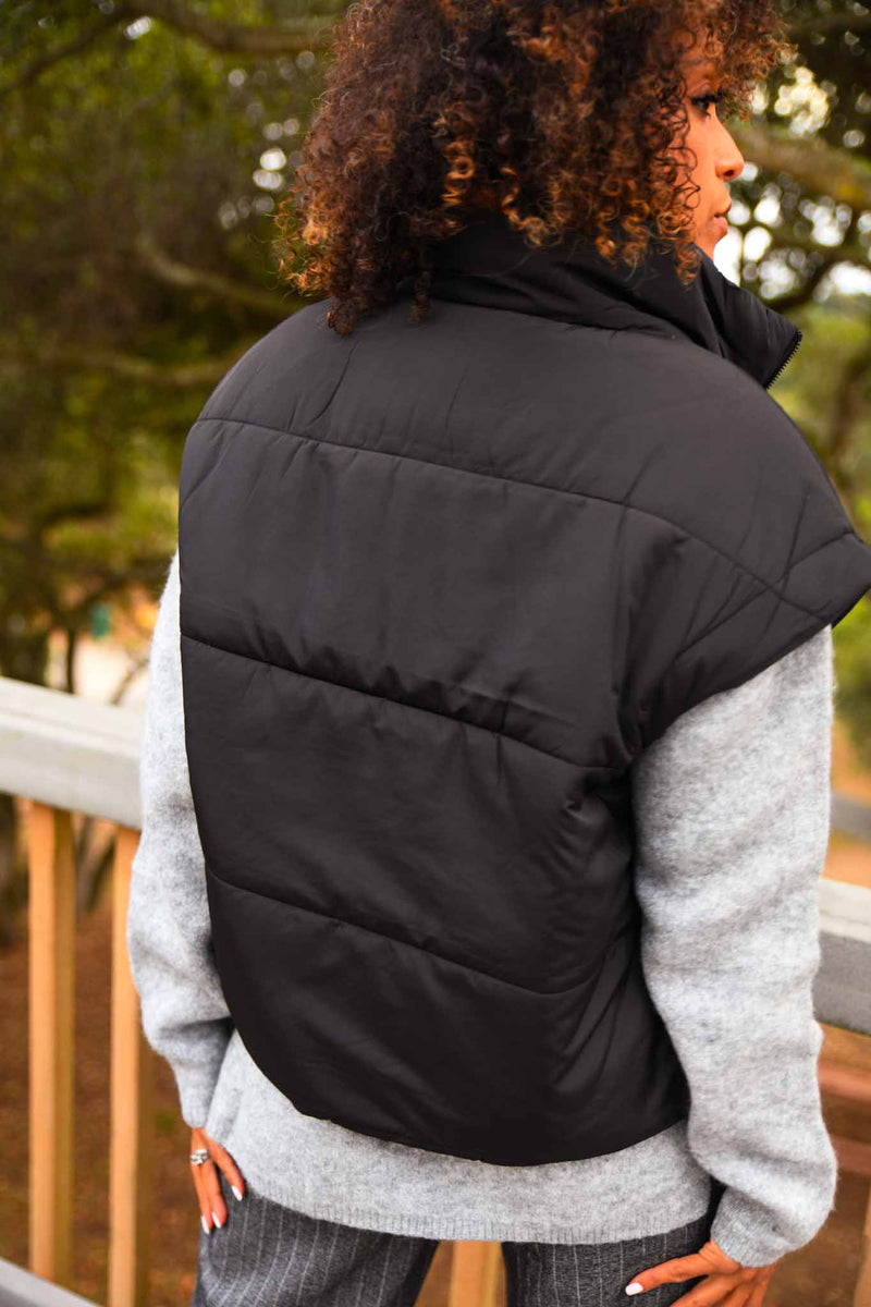 Black Diamond Puffer Vest - Black