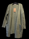 Soft Sage Oversized Knit Cardigan - Sage