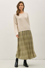 Classic and Classy Cable Knit Boxy Sweater - Ivory