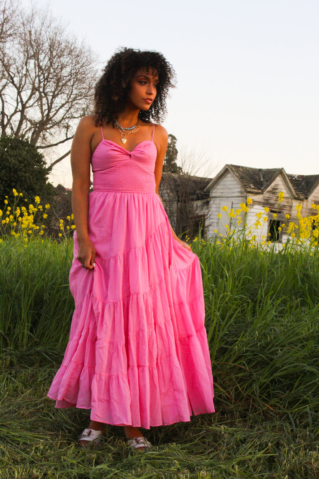 Sweetest Rose Maxi Dress - Bubblegum