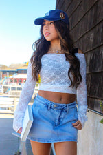 Risen Jeans Denim Skort- Light Wash