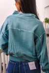 Haleigh Quarter Zip Pullover- Teal