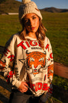 Vintage Sack Tiger Crew Next Sweatshirt- Cream/Multi