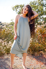 Cloud Chaser High Neck Slip Dress - Sage