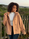 Cozy Cove Batwing Sleeve Teddy Coat - Sienna