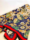 Vintage Floral Scarf - Navy/Crimson