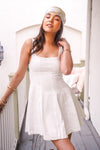 Sunkissed Soul Sleeveless Denim Dress- off White