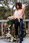 Peaches Cobbler Classic Satin Button- Creamy Peach
