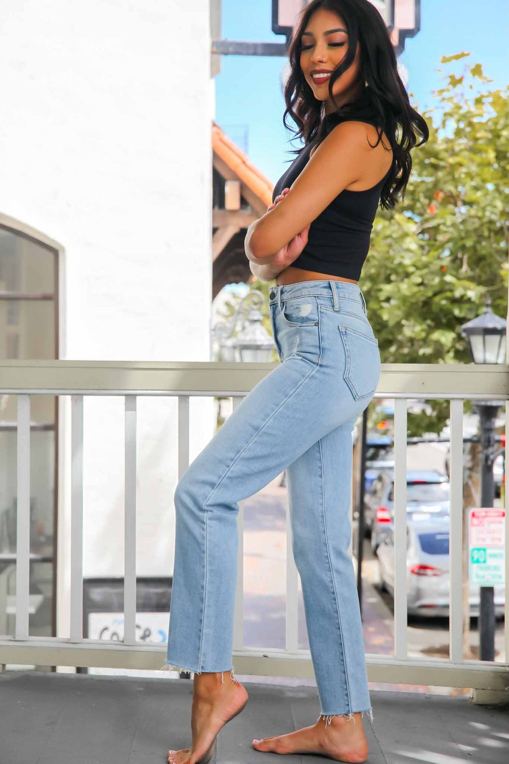 Hidden Tracey High-Rise Straight - Light Wash