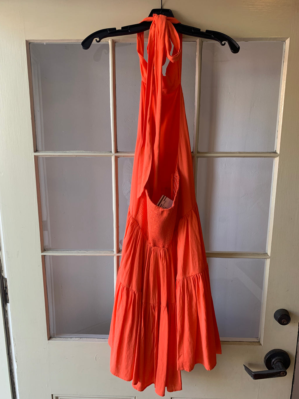 Pinch Halter Dress - Blood Orange