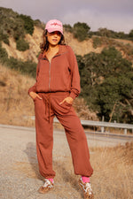 Decaf Days Drawstring Lounge Pant - Mocha