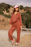 Decaf Days Drawstring Lounge Pant - Mocha