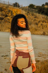  Striped Long Sleeve - Cream/Pink