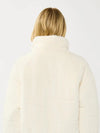 Cloud Nine Faux Fur Zip Up Contrast Lining- Ivory/Blue