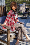 Nostalgic Feelings Plaid Flannel Long Shacket- Rust/Multi