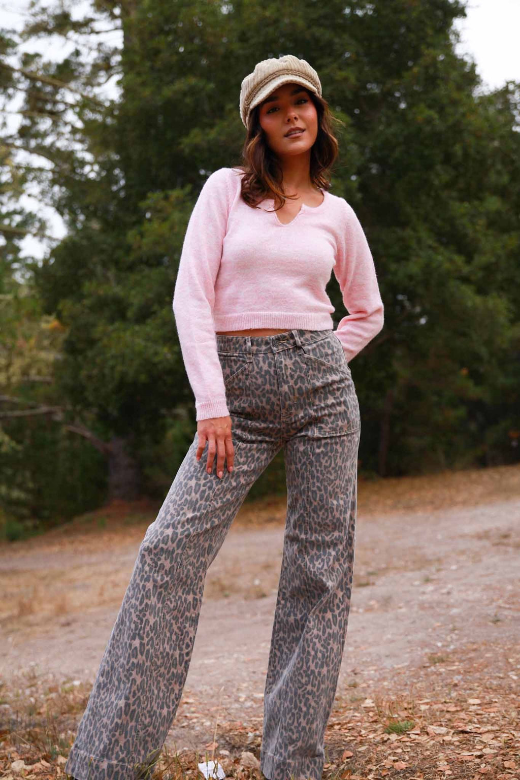 Sugar Kiss Cropped Plush Sweater- Pink