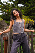 Lover Girl Corduroy Straight Leg Pants- Charcoal