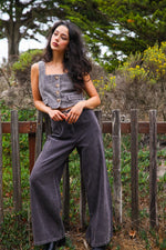 Lover Girl Corduroy Straight Leg Pants- Charcoal