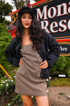 Love Is Loud Quilted Collarless Heart Jacket- Black