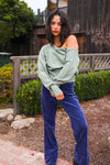 Forever Crushing Mineral Wash Brushed Cotton Pants- Indigo