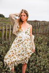 Golden Loop Hammered Button Crochet Cardigan- Tan