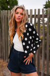 Pretty Thoughts Polka Dot Sweater- Black/White