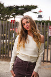 Lizzie Off Shoulder Sweater- Ivory