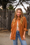 Spiced Chai Corduroy Jacket Double Layer Pocket- Camel