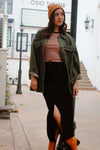 Hidden Peyton Denim Skirt with Slit  - Black