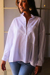 Lynne White Button Down Top- White