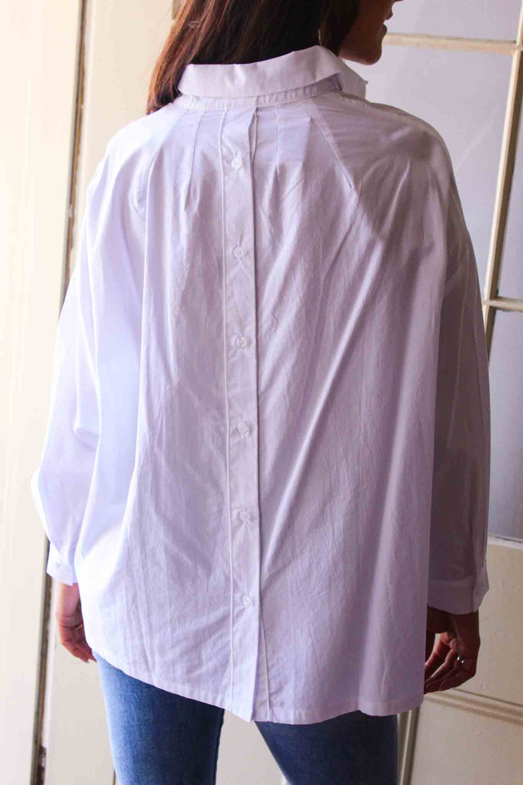 Lynne White Button Down Top- White