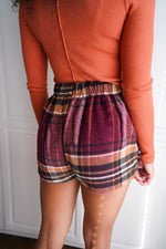 Sugar Plum Plaid Skort - Wine/Multi