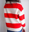 Sweet Cider Cozy Stripe Knit Sweater - Apple/Cream