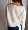 Snow Days Boat Neck Boxy Crop Sweater - Cream