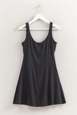 Classic Cutie Sleeveless Scoop Neck Dress - Black