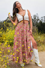Eclipse of Heart Knit Top - Brown/White