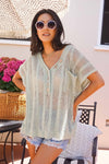 Wild Heart Crochet Top - Seafoam Green