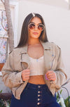 Mind over Matter Moto Jacket - Taupe