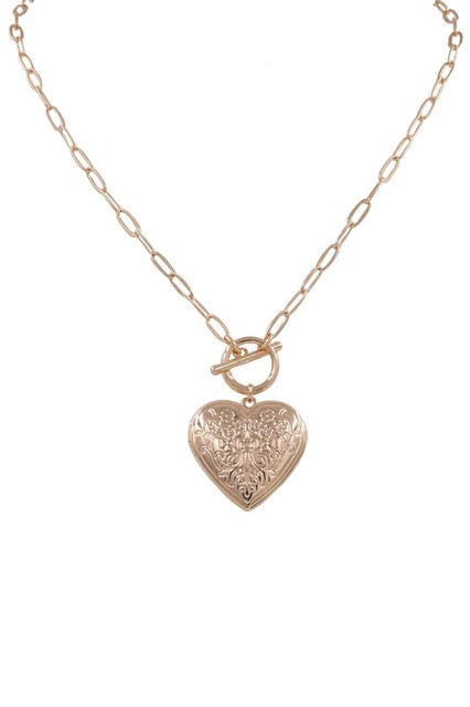 Etched In Love Necklace