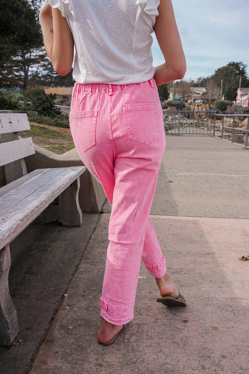 Cosmopolitan Button Fly Pant - Pink