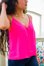 Bougainvillea Button Down Cami